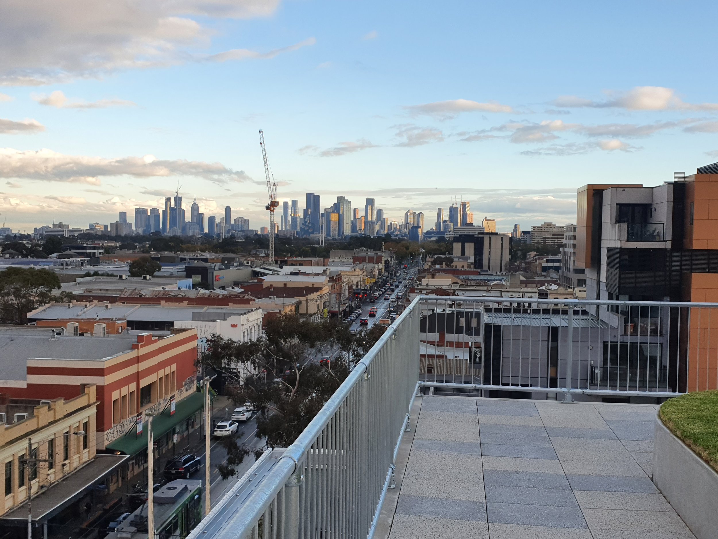 Terrace House view of Melbourne CBD