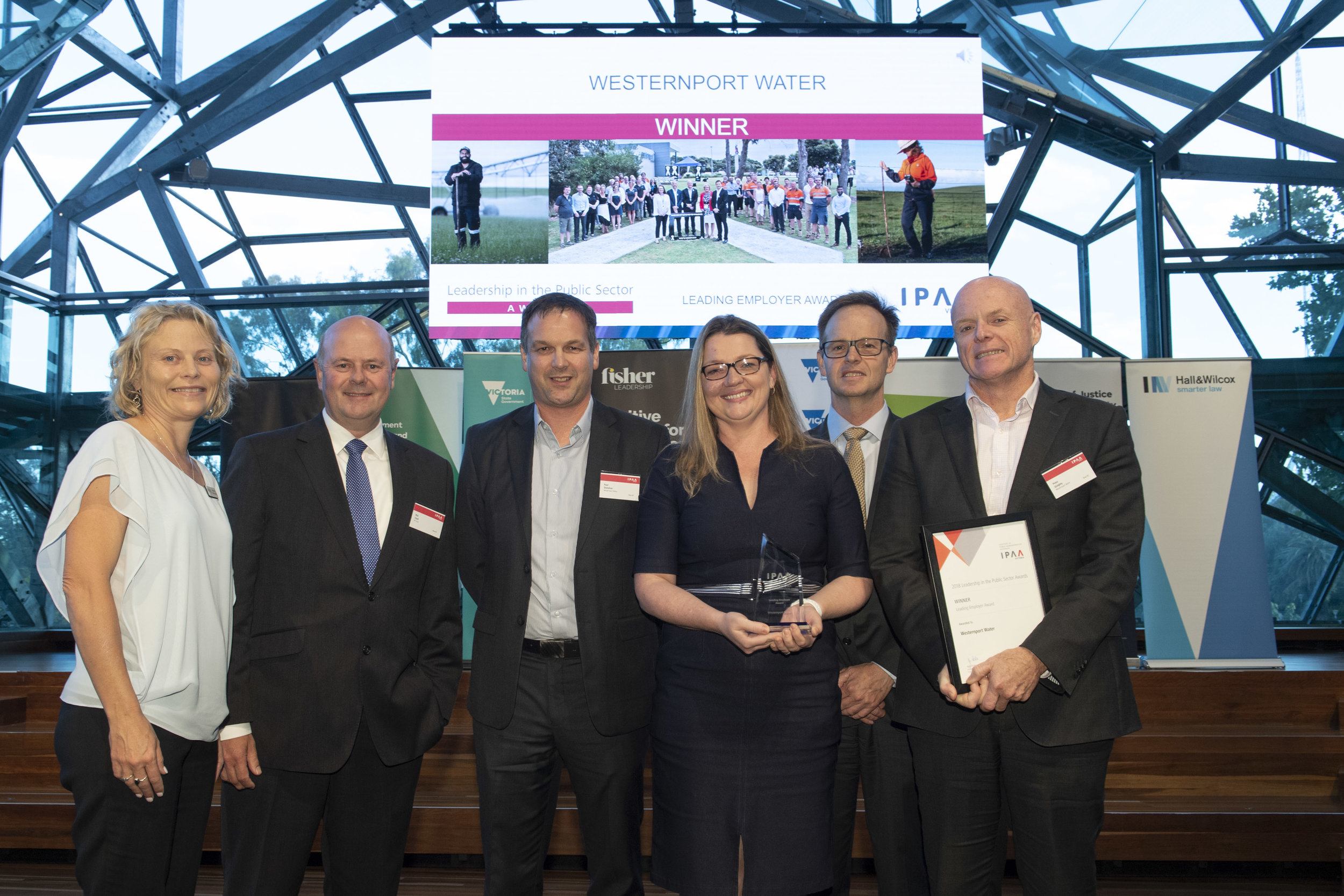 Westernport Water won the Leading Employer award at the 2018 IPAA Victoria Leadership in the Public Sector Awards.